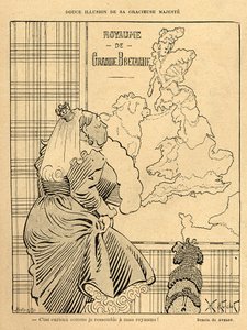 Tegning af dronning Victoria, fra "Le Rire", 22. april 1899